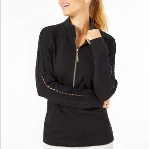 Lilly Pulitzer Solid Lace Sleeve Skipper Popover